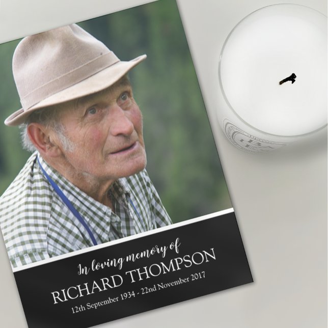 Cartão De Agradecimento Foto Funeral Obrigado | Ordem de serviço (Criador carregado)