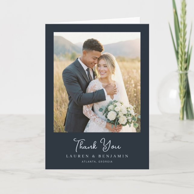 Cartão De Agradecimento Foto Grata da Marinha (Frente)
