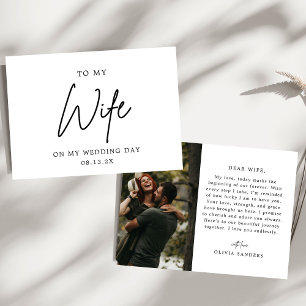 Cartão De Agradecimento Foto Minimalista Para Minha Esposa No Dia Do Meu C