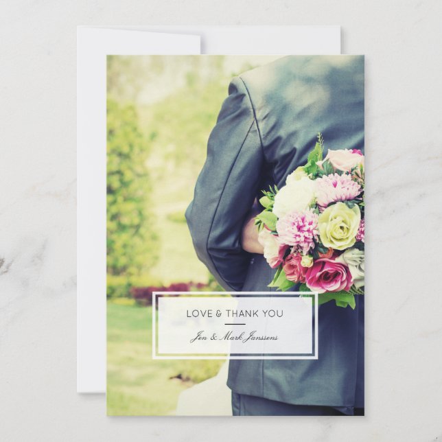 Cartão De Agradecimento Foto Moderna (Frente)