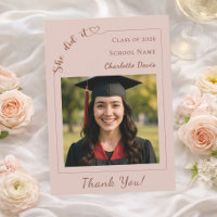 Foto moderna champanhe Graduação Ela conseguiu