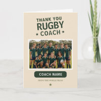 Foto Moderna da Equipe de Rugby Treinador