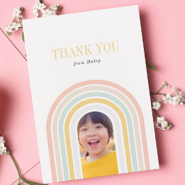 Cartão De Agradecimento Foto moderna do arco-íris