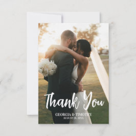 Cartão De Agradecimento Foto moderna e elegante