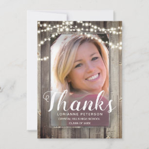 Cartão De Agradecimento Foto moderna rústica do roteiro de Shiplap da