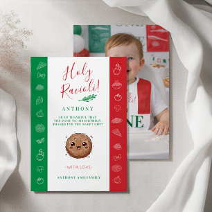 Cartão De Agradecimento Foto Nosso Pequeno Almôndega Faz Um Aniversário