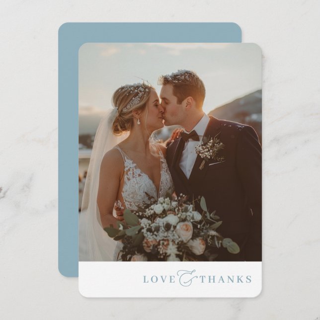 Cartão De Agradecimento FOTO OBRIGADA AMPRESA romântica moderna e elegante (Frente/Verso)