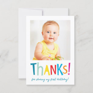 Cartão De Agradecimento FOTO OBRIGADO A FOTOS colorida moderna