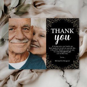 Cartão De Agradecimento Foto Obrigado Dourado