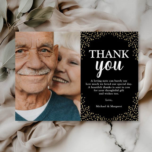 Cartão De Agradecimento Foto Obrigado Dourado (Criador carregado)