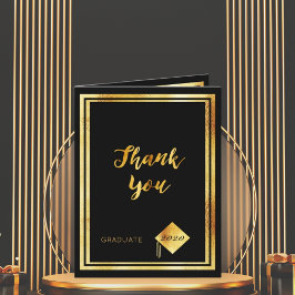 Cartão De Agradecimento Foto Obrigado formando ouro negro 2025