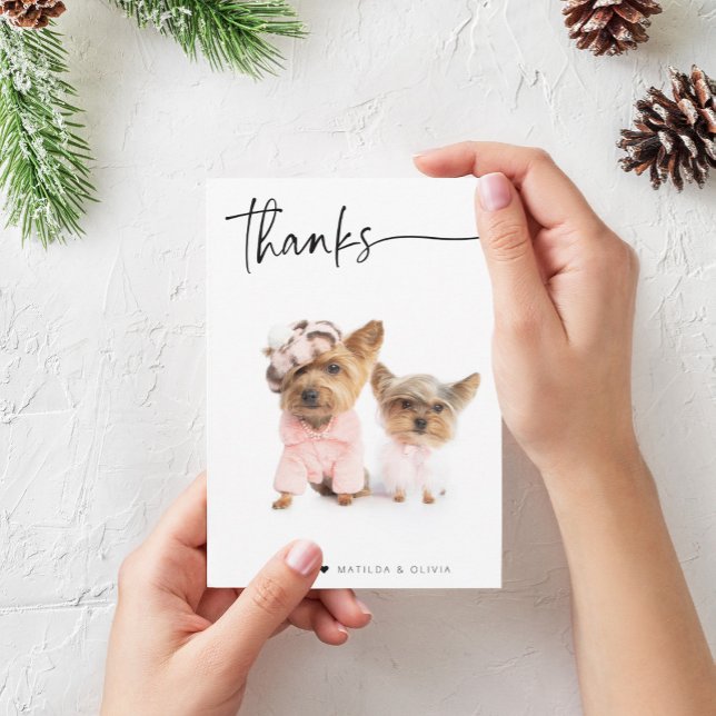 Cartão De Agradecimento FOTO OBRIGADO VOCÊ, script simples moderno (Criador carregado)