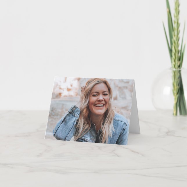 Cartão De Agradecimento Foto personalizada (Frente)