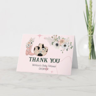 Cartão De Agradecimento Foto personalizada da Moderna Cowgirl Ocidental