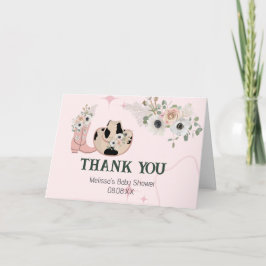 Cartão De Agradecimento Foto personalizada da Moderna Cowgirl Ocidental