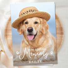 Foto Personalizada de Cachorro Simples Memorial Pe