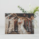 Cartão De Agradecimento Foto Personalizada De Casamento De Caligrafia Eleg (Em pé/Frente)