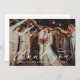 Cartão De Agradecimento Foto Personalizada De Casamento De Caligrafia Eleg (Frente/Verso)