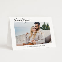 Foto Personalizada de Casamento de Script Preto Mo