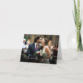Cartão De Agradecimento Foto personalizada de casamento Obrigado com Model