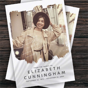 Cartão De Agradecimento Foto Personalizada de Quadro Moderno Simples Memor