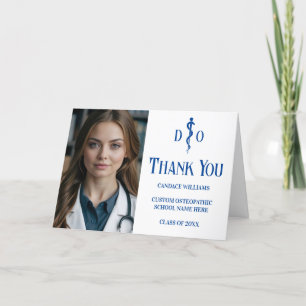 Cartão De Agradecimento Foto personalizada do médico osteopático