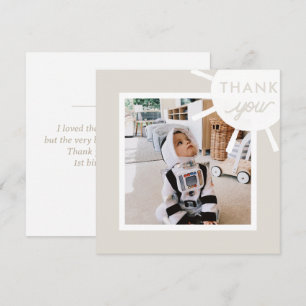 Cartão De Agradecimento Foto Personalizada do Sol Aniversário de Crianças