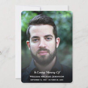 Cartão De Agradecimento Foto personalizada funerária com escrúpulos na mem