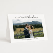 Foto personalizada moderna de casamento personaliz