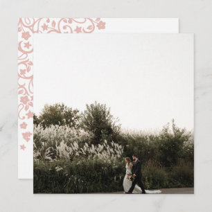 Cartão De Agradecimento Foto Quadrada Floral Quadrada do Jardim Secreto Bl