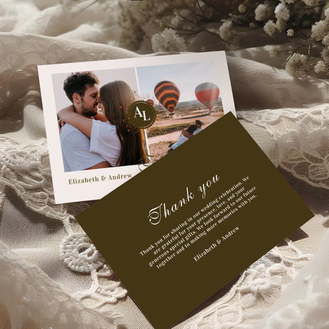 Cartão De Agradecimento Foto Rococo - Casamento de Quadros Antigos Florais (Criador carregado)