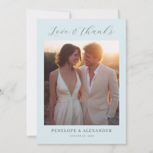 Cartão De Agradecimento Foto Romântica com Creme