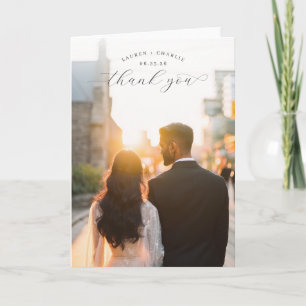 Cartão De Agradecimento Foto Romântica do Pôr do Sol