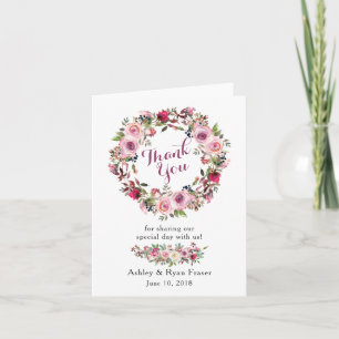 Cartão De Agradecimento Foto Rosa Roxa Violeta Obrigado Casamento