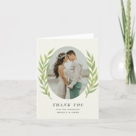 Cartão De Agradecimento Foto Simples De Casamento De Ramificação Obrigado