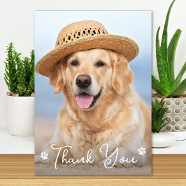 Cartão De Agradecimento Foto simples personalizada de Pet de Cão Vet Tech