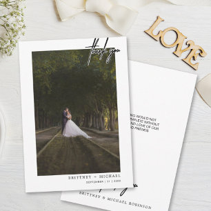 Cartão De Agradecimento Foto Simples, Simples, Com Letra Mão