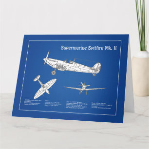 Cartão De Agradecimento Foto Supermarinha - Avião Blueprint ABD