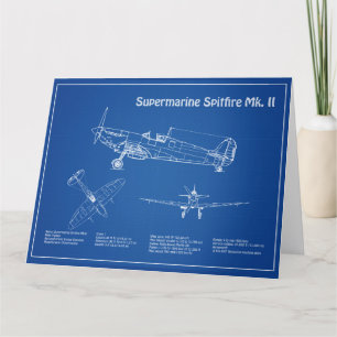 Cartão De Agradecimento Foto Supermarinha - Avião Blueprint AD