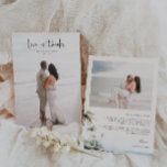 Cartão De Agradecimento Foto Tropical Beach Weding<br><div class="desc">Amor   obrigados,  2 cartões de agradecimentos de casamento. Recursos,  cena de praia de aquarela e linhas de texto de modelo para seus nomes e mensagem personalizada sobre fundo de cor bege claro.</div>
