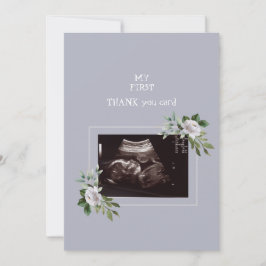 Cartão De Agradecimento Foto Ultrassom Garota Obrigado Ponto de Vista Quer