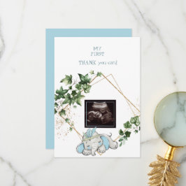 Cartão De Agradecimento Foto Ultrassom Garoto Obrigado Ponto De Vista Quer