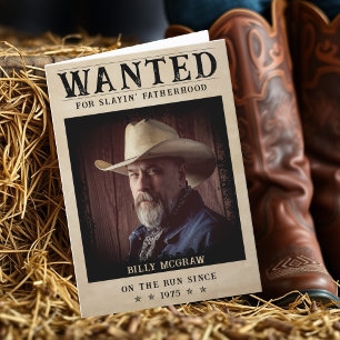 Cartão De Agradecimento Foto Vintage com Dia de os pais engraçado para Pos