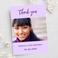 Foto violeta de aniversário simples e elegante