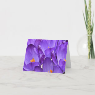 Cartão De Agradecimento Fotografia de Flor de Crocus de Primavera