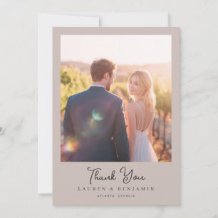 Cartão De Agradecimento Fotos da Vinha Romântica Dourada