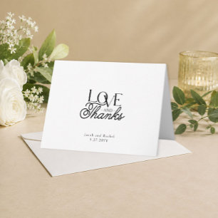 Cartão De Agradecimento Fotos de casamento com roteiro de amor e agradecim