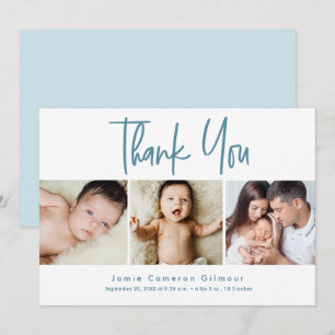 Cartão De Agradecimento Fotos de múltiplos bebês recém-nascidos