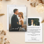 Cartão De Agradecimento Fotos e Obrigados de casamento modernos simples<br><div class="desc">Compartilhe sua gratidão com este cartões de agradecimentos moderno de casamento, com um layout simples com opções personalizáveis de fotos e uma mensagem elegante de "Amor e Obrigados". Uma mistura perfeita de estilo e sentimentos, este cartão permite mostrar suas fotos favoritas de casamento em um design minimalista e chic. Ideal...</div>