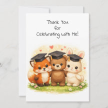 Fox Bear Bunny Preschool Kindergarten Graduation 